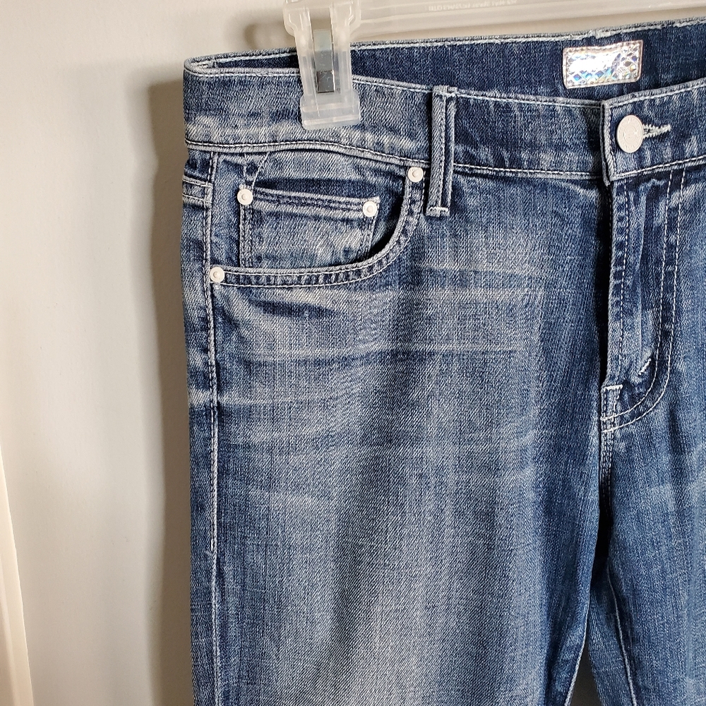 MOTHER The Outsider Denim Jeans in Hooked Wash Low Rise Bootcut size 28 - Picture 10 of 13